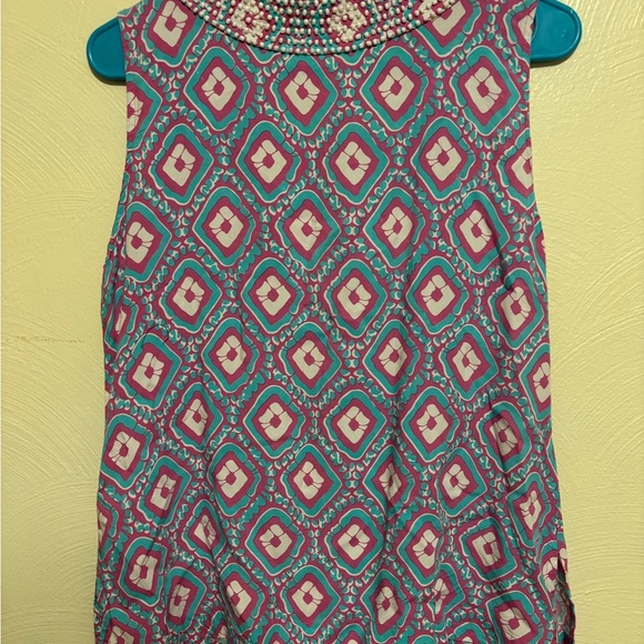 Escapada Pink and Blue Blouse Vibrant Top - Picture 9 of 9